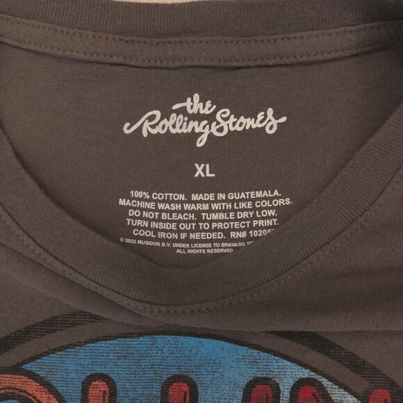 The Rolling Stones Band Crew Neck Short Sleeve T Shirt Mens Size XL Gray - Picture 3 of 9